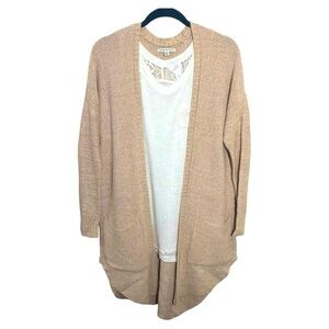 American Eagle Outfitters Blush/Tan Cardigan Sweater Medium